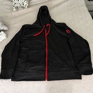 Men’s Tapout Black and Red Hooded Jacket